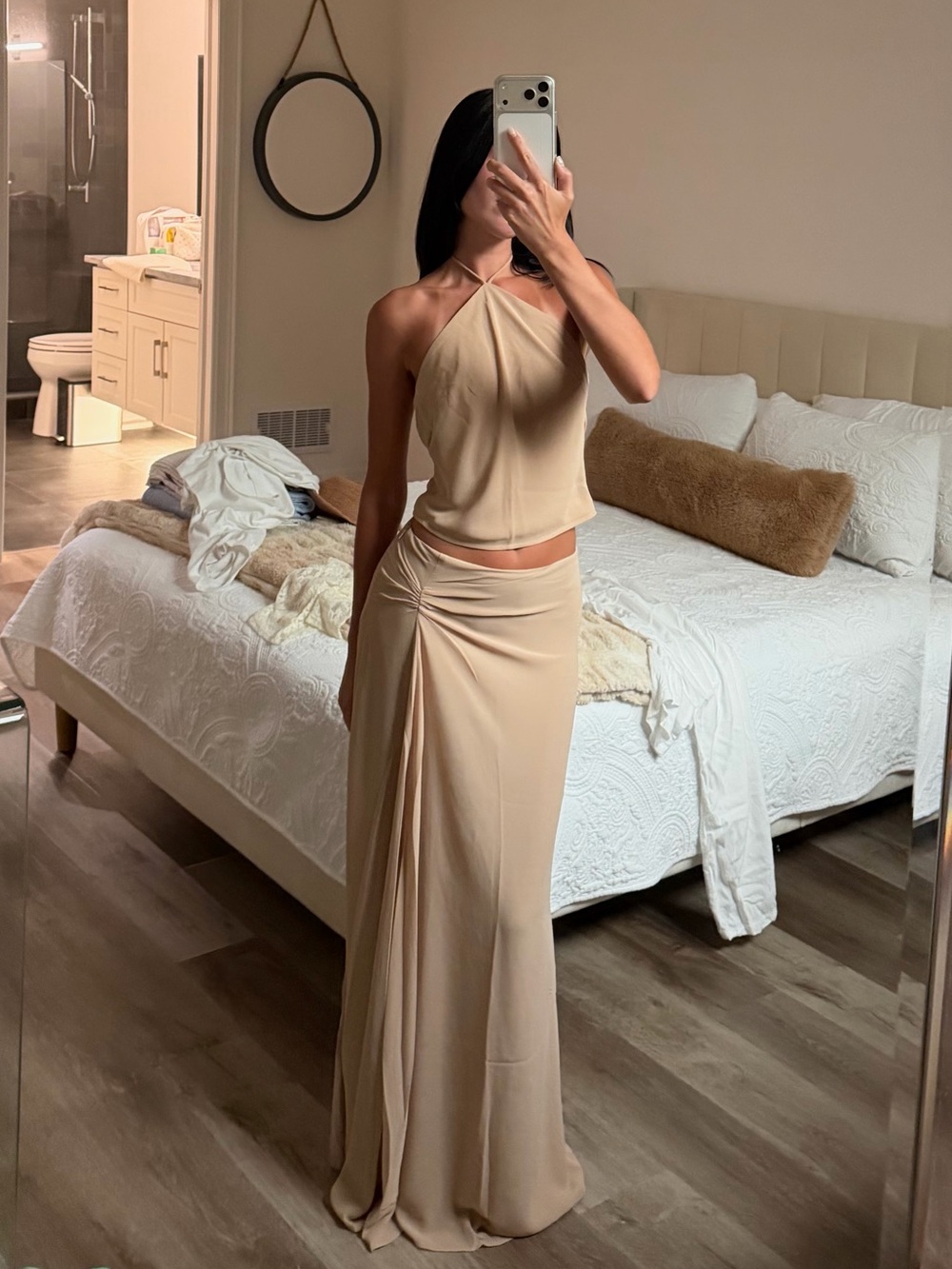 Sasha Therese Seraphina Maxi Skirt & Top in Natural 🤎